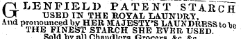 G LENPIELD PATENT STARclr USED IN THE HO...