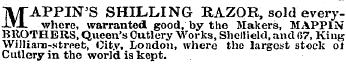 MAPPINGS SHILLING RAZOR, sold everywhere...