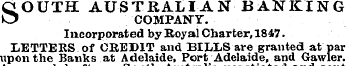 SOUTH AUSTRALIAN BANKING COMPANT. Incorp...