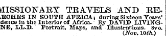 HISSIONABY TEAVELS AND KElRCHES IN SOUTH...