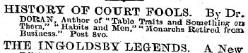 HISTORY OF COURT FOOLS. By Dr. DORA]* Au...