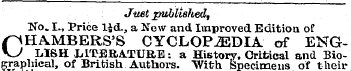Just published, No. I., Price ljd., a Ne...