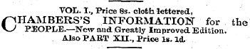 VOL. I., Price 8s. cloth lettered, pHAMB...