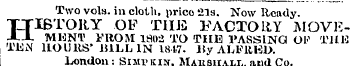 Two vols. in cloth, prico 21s. Now Ready...