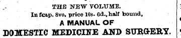 . . ¦ " THE NEW VOLUME. In fcap. 8vo, pr...