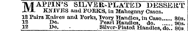 APPIN'S SILVER-PLATED DESSERT KNIVES and...