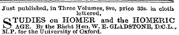 Just published, in Three Volumes, 8vo, p...