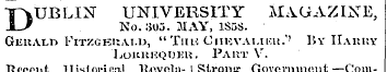 DUBLIN UNIVERSITY MAGAZINE, No. 305. MAY...