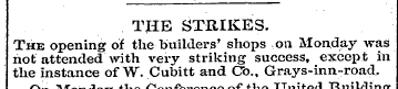~ THE STRIKES _ . , ¦ ' ' rHE opening of...