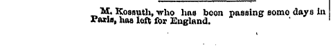 " M. Kosauth, who has beon passing some ...