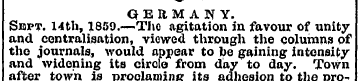 ^ QERMANY. Sept. 14th, 1859.—Tho agitati...
