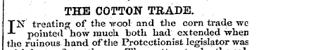 THE COTTON TRADE. trefltIn^ of the vool....