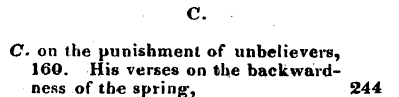 C. C. on the punishment of unbelievers, ...