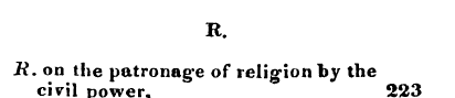 R. JR. on the patronage of relig ion by ...