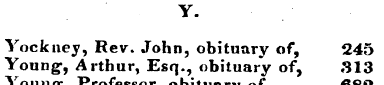 Y. i ockney, Rev. John , obituary of, 24...