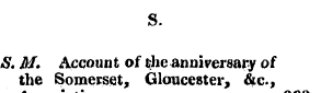 S. M. Account of #ie anniversary of the ...