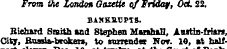 From the London Gazette of Friday, OcL 2...