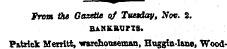 From the Oasette <rf Tuu&ay, Nov. 2. BAN...