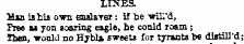 LINE& Man is his own enslaver: if be wiL...