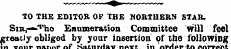 TO THE EDITOR OF THE NORTHERN STAR. Sib,...