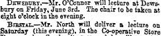 Dewsbury. —Mr. O'Connor will lecture at ...