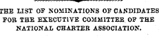 THE LIST OF NOMINATIONS OF CANDIDATES FO...