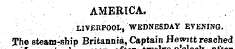 AMERICA LIVERPOOL, WEDNESDAY EVENING. Th...