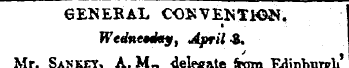 GENERAL, COS VENT KM* Wednesday, April *...