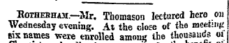 Bothebham.—Mr. Thomason lectured hero on...