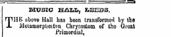 &EE3S. THE above Hall has been transform...