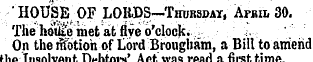 ' HOUSE OF L0B.PS—Thursda y , Aran, 30. ...