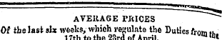 AVERAGE TRICES Of the last si* weeks, wh...