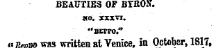 BEAUTIES OF BYROX. »0. XXXVI. "BEPPO." "...