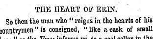 THE HEART OF ERIN. So then the man who "...