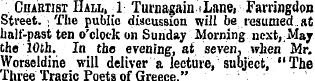 , Chartist Hali,, 1 Turnagain iLanei Far...