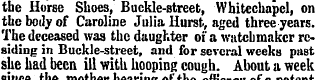 the Horse Shoes, Buckle-street, Whitecha...