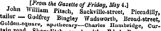 [From the Gazette of Friday, May 4.] Joh...