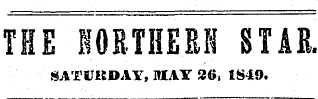 THE I0BTHESH STAR SATURDAY, MAY 20, 1849...