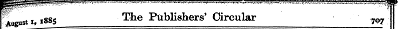 ^t i, 1885 The Publishers' Circular m
