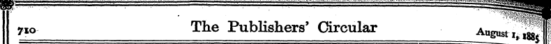 y»o The Publishers' Circular a^'JS I