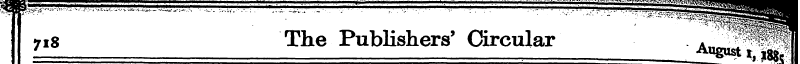 7/ i8 'The Publishers' Circular ; . Augu...