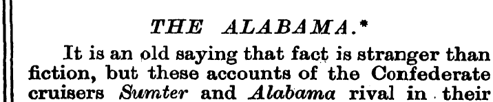 THE ALABAMA.* fiction It is but an pld t...