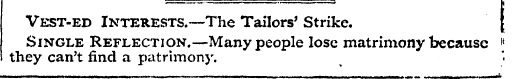 Vest-ed Interests.—The Tailors' Strike. ...