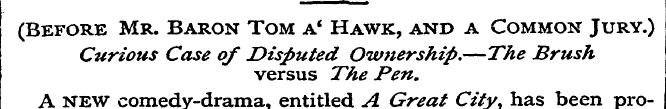 (Before Mr. Baron Tom a' Hawk, and a Com...