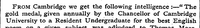 From Cambridge we get the following inte...
