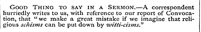 Good Thing to say in a Sermon.—A corresp...