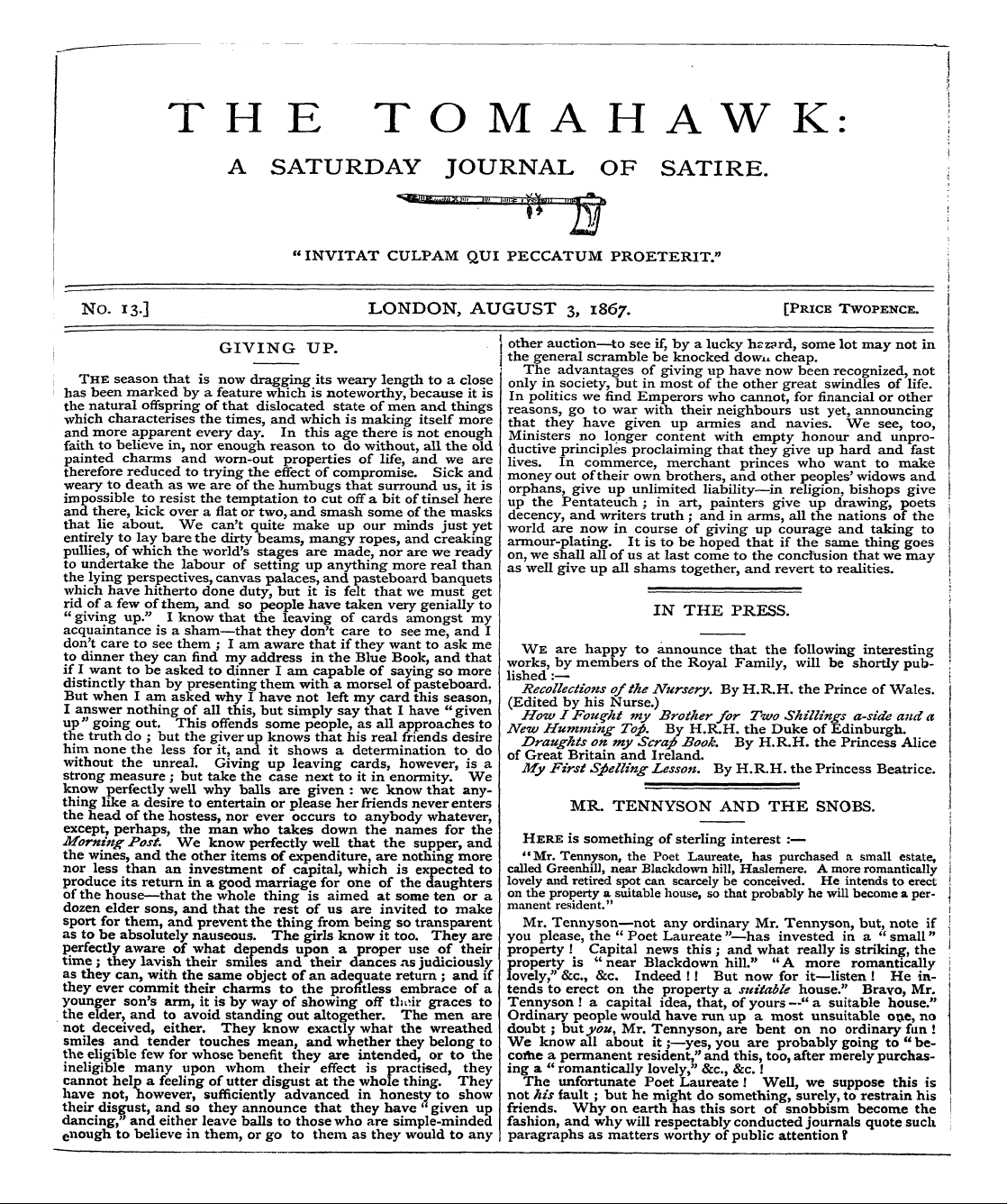 Tomahawk (1867-1870)