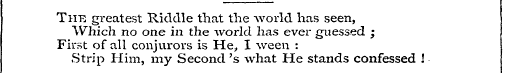 The Which greatest no one Riddle in the ...