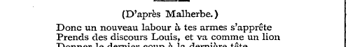 (D'apres Malherbe.) Done un nouveau labo...