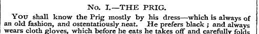 No. I.—THE PRIG. an You old fashion shal...